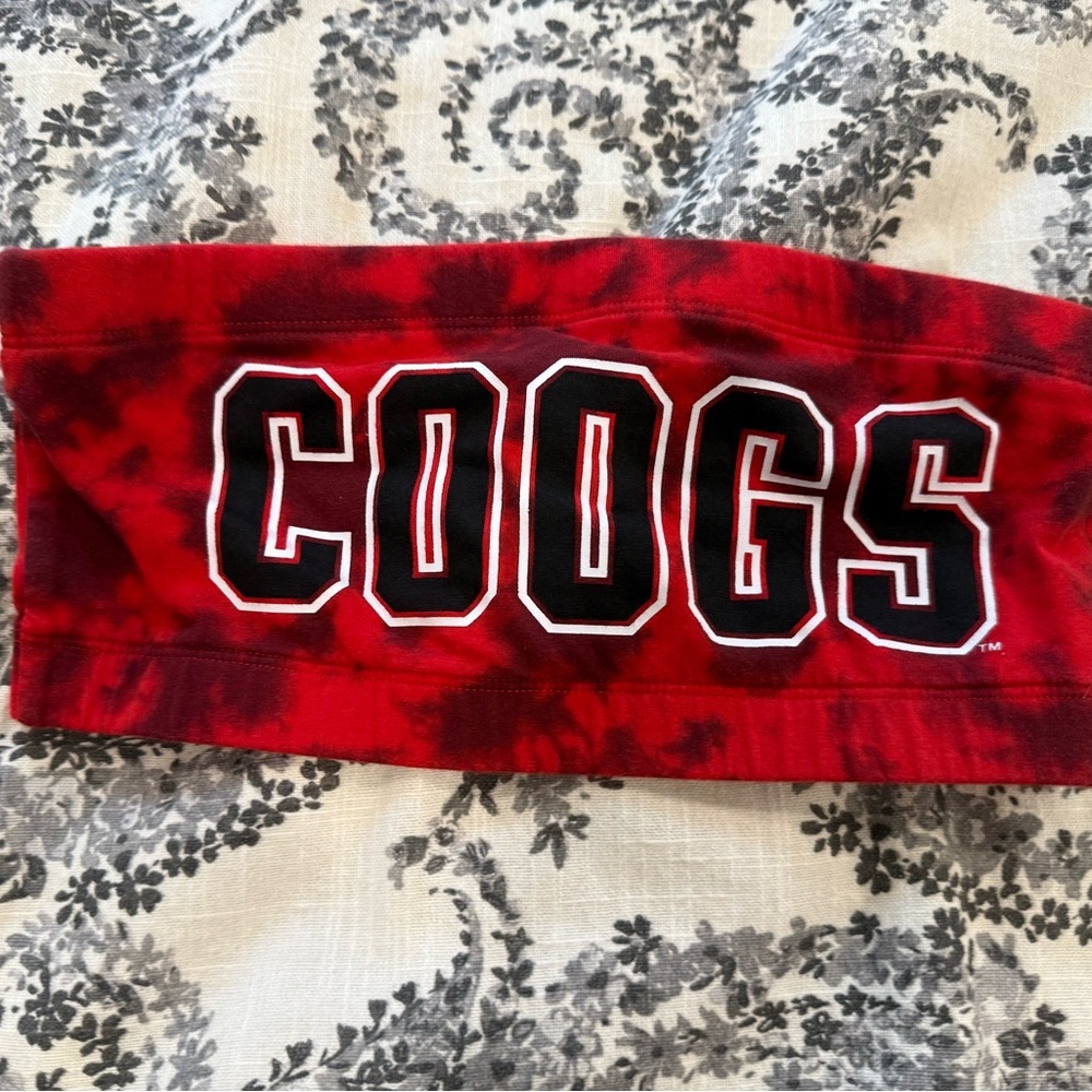 PINK Victoria's Secret COOGS University of Houston Bandeau Top S